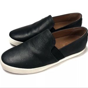 Frye Dylan leather slip on sneakers black